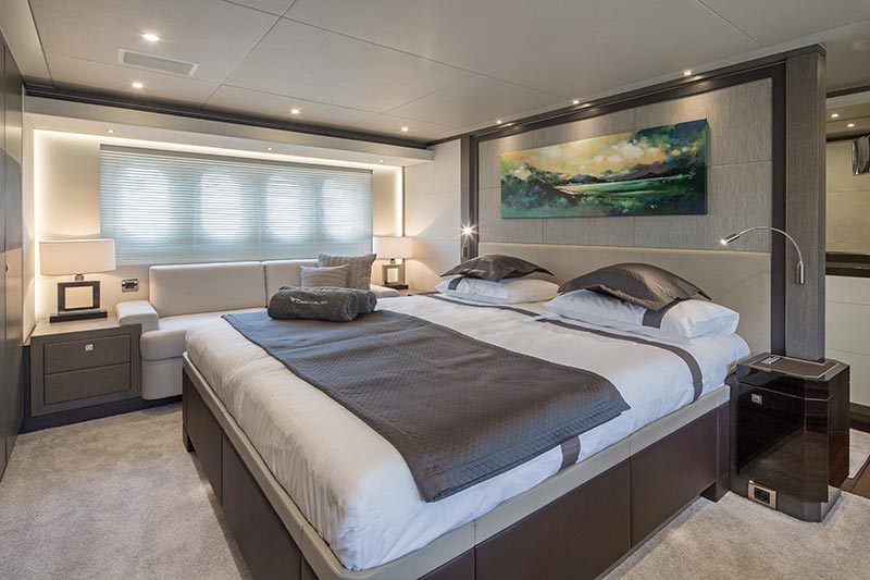 Yachts Middle East - Van der Valk and Guido De Groot - Grey Falcon master bedroom