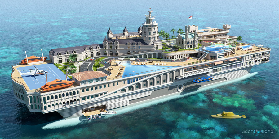 Yachts middle east - The streets of monaco - yacht island design - BMT Nigel Gee - top