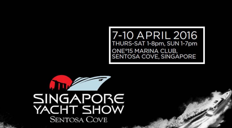 أسبوع واحد فقط من معرض سنغافورة لليخوت لعام 2016!
