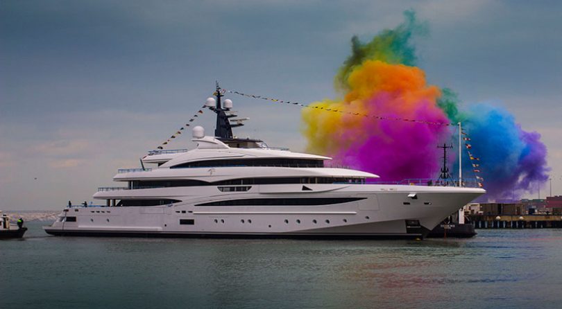 CUSTOM 74 METRE NEW BUILD CRN SUPERYACHT IS LAUNCHED