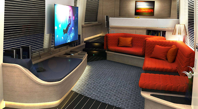 Yachts Middle East - Frers 78ft Motor Yacht - Saloon